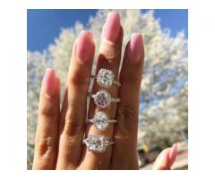 2ct Custom Genuine VVS Moissanite Engagement Ring