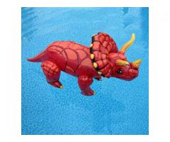 Pool Float 28" Inflatable Triceratops Swim Pool Dinosaur Water Float Blow Party Toy Floatie