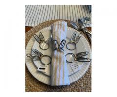 Hearth & Hand 5 bunny napkin rings set
