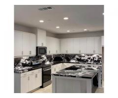 We sell countertops for kitchens and bathrooms