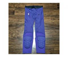 Nike NBA Pro Hyperstrong Padded Tights Pants 3/4 Purple Player Issued Size XL