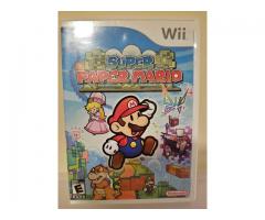 Nintendo WII Super Paper Mario Video game in original case with booklet