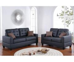 Black 2pcs Sofa Set - Only $39 Downpayment