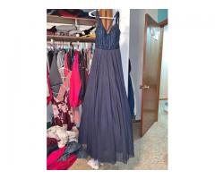 Size 6 Navy Blue Prom Dress
