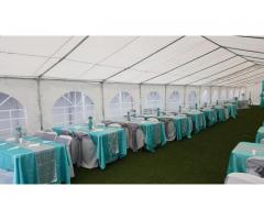 I rent land for your Parties for people included Tents, tables, chairs Decoration included