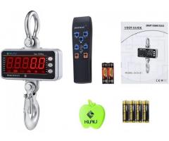 Digital Crane Scale 1000 kg 2000 lb. Heavy Duty Hanging With Remote Silver