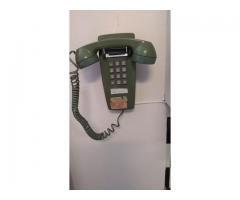 Vintage green pushbutton wall phone