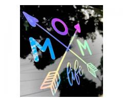 Holographic Mom Life Arrows Vinyl Decal