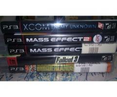 Ps3 games mass effect 2 & 3, borderlands 2, fallout 3, and icon enemy unkown