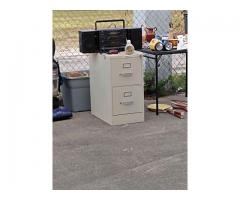 Two drawer filing cabinet with keys