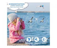 Binoculars for Kids Best Gifts for 4-12 Years Boys Girls Shock Proof Toy Magnification 8X21 Binocu
