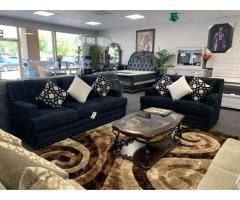 Black love seat sofa set for sale