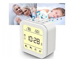 Alarm Clock for Bedroom for Kids, White Noise Machine, Sound Machine for Sleeping Baby, Portable Sle