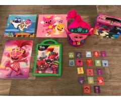 Trolls items and Pinkfong puzzles