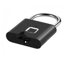 Smart Bluetooth Fingerprint Lock Anti-Theft Keyless Security Padlock w/USB-Cable