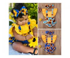 Infant toddler sunflower outfit