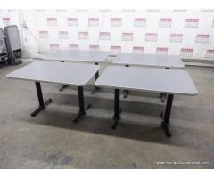 48X32' WOODEN TOP TABLE WITH METAL BASE
