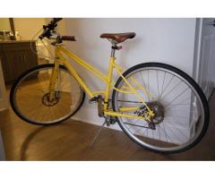 Ultralight Yellow City Bike w/ FREE helmet, air pump, bike lock, and more