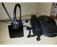 Polycom desk speakerphone and Wireless headset
