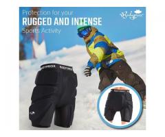Padded shorts for snowboarding, skating and skiing, 3D protection for hips, coccyx