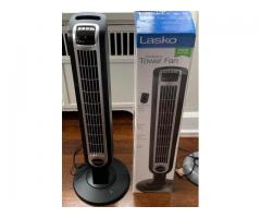 Lasko tower Fan With Remote In Extremely Good Condition