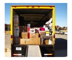 Moving box truck & pickup trucks