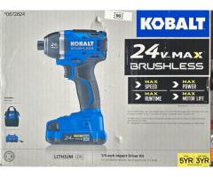 Kobalt 24v brushless 1/4 inch impact driver kit