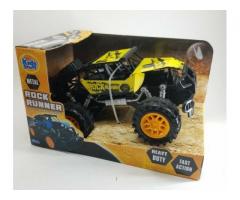 Mad Runner 4 wheel Rock Crawler Metal Toy Die Cast Car Yellow Friction Power