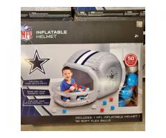 NFL Dallas Cowboys Inflatable Toy Helmet Ball Pit with 50 Balls Kids toddlers 2+