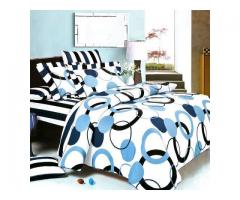 Blancho Bedding - [Artistic Blue] Luxury 3pc Mini Comforter Set Combo 300gsm (Twin Size)
