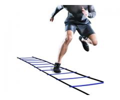NEW! Blue Pro Agility Ladder Agility Training Ladder Speed 12 Rung 20ft with Carrying Bag