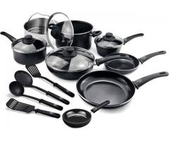 Cookware Pots And Pans Set 16 Piece Ceramic Nonstick Aluminum Dishwasher Safe Home Kitchen Tool