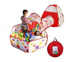 NEW Play Tent Crawl Tunnel Set 3 in 1 Ball Pit Tent Portable Kids Indoor Outdoor
