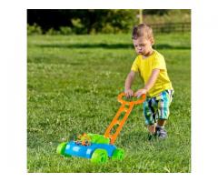 Toy Push Bubble Lawnmower Pretend Play Bubble Machine Lawn Mower With Sound