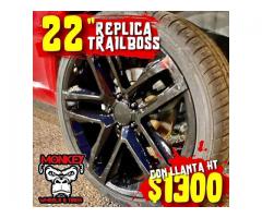 PROMOTION OF REPLICA TRAILBOSS 22 "WHEELS WITH HT WHEELS AT $ 1300