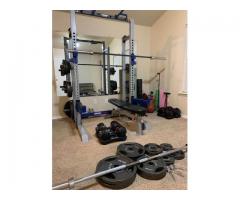 Gym equipments and weights