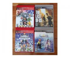 Playstation 3 (PS3) Game Bundle: Kingdom Hearts, The Last of Us, Final Fantasy