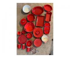 Complete Red Kitchen Set