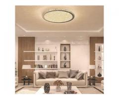 Crystal Round LED Flush Mount Ceiling Light Luxury 19.5