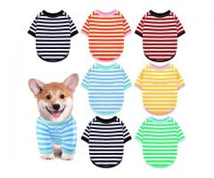 Multicolored Stripes Pet shirt set for your cute doggos! (7 Pieces)