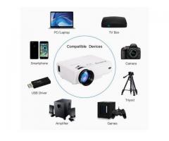 AuKing Mini Projector 2021 Upgraded Portable Video-Projector,55000 Hours Multimedia Home Theater Mov