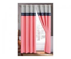 NEW Floral Embroidered Curtain Set - 2 Panels - 58